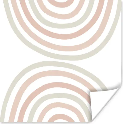 Produktbild von MuchoWow® Poster Regenbogen - Design - Pastell 75x75 cm - Wand Dekoration