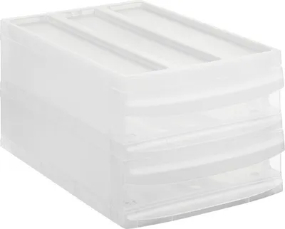 Produktbild von Rotho Schubladenbox M Duo SYSTEMIX zwei Schubladen je 4.5 L - Aufbewahrungsbox 39,5 x 25,5 x 20,3 cm - Organizer aus Kunststoff - Organizer stapelbar und erweiterbar