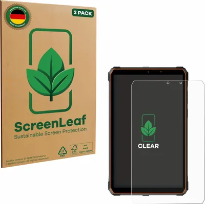 Produktbild von 2x ScreenLeaf Schutzfolie für Blackview Active 5 nachhaltiger Displayschutz Display Schutz Folie Klar Transparent
