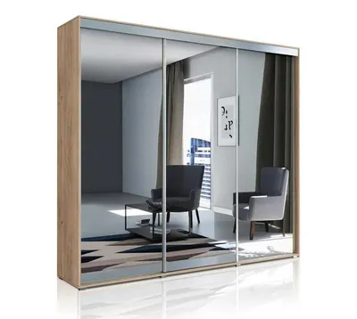 Zdjęcie produktu dla Szafa A31 craft złoty z drzwiami przesuwnymi – 250 x 62 x 215 cm