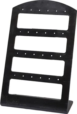 Produktbild von 24/48 Löcher Ohrringe Display Ständer Halter Schmuck Show Rack Acryl Organizer-Schwarz,24Holes