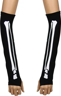 Produktbild von Foxxeo 35017 | Knochenhandschuhe Halloween Handschuhe