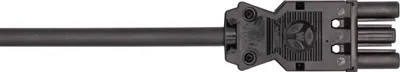 Produktbild von Wieland Kabel GST18 3-polig weiblich mit 1m Kabel Schwarz