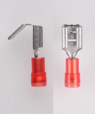 Produktbild von Flachsteckhülsen DIN 46245, Steckgröße 6,3 x 0,8mm isoliert, mit Isolationscrimp und Abzweig Querschnitt 0,5mm² -