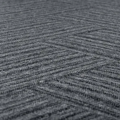 Produktbild von Teppichdielen selbstliegend Schatex Schlingenteppich in Grau als Fliesen in 25x100 cm Schlingen Teppich Dielen ideal für Esszimmer und Büro