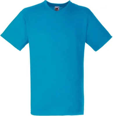 Produktbild von Fruit of the Loom 61-066-0 | Valueweight V-Neck Herren T-Shirt - Farbe: Azure Blue - Größe: XXL