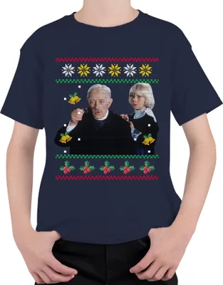 Produktbild von Der kleine Lord - Ugly Christmas Sweater Weihnachten Weihnachtsgeschenk Uni Kinder T-Shirt, Navy, 116