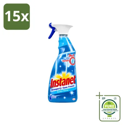 Produktbild von 15 x Instanet Glasreiniger - 3-in-1 Spray - 725 ml - Großpackung - 15 Stücke