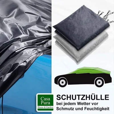 Produktbild von Autoabdeckung Halbgarage für Winter & Sommer verschiedene Größen L 284x122x61 Silber
