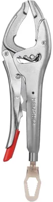 Produktbild von Gripzange 250 mm, Feststellzange mit 50-100 mm Maulweite, gebogene Backen, Chrom-Vanadium-Stahl