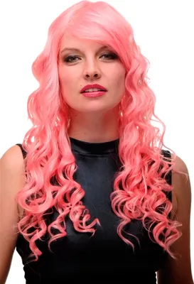 Produktbild von WIG ME UP Perücke Rosa lang Locken Scheitel GF-W2169-TF2317-T6141