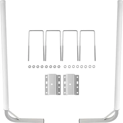 Image de Rail de guidage pour remorque à bateaux SucceBuy, 2 poteaux en acier de 152 cm avec capuchons en PVC, accessoires de montage complets inclus