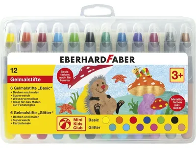 Immagine prodotto di EBERHARD FABER 529112 Pastello gel EBERHARD FABER Basic & Metallic, confezione da 12 pezzi