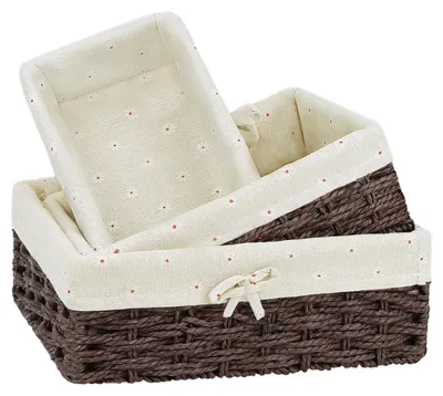 Image de Solidchoice - Panier de rangement en osier pour la salle de bain et les jouets
