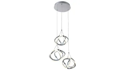Immagine prodotto di Rabalux 5771 Palmira lampada a sospensione, 50W, 3000K, 3400lm, argento, globo, bianco caldo, moderno