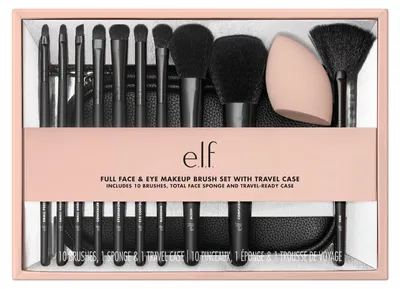 Productafbeelding van e.l.f. Make-up kwastenset voor gezicht en ogen, 11-delig, veganistisch