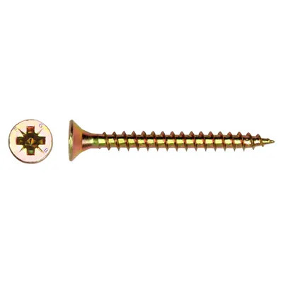 A single screw and its head are shown against a white background.