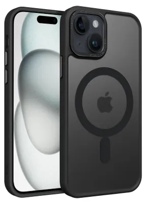 Zdjęcie produktu dla Etui na telefon komórkowy iPhone 15 Etui MagSafe kompatybilne z metalową ramką aparatu Etui z magnesem Ochrona krawędzi TPU