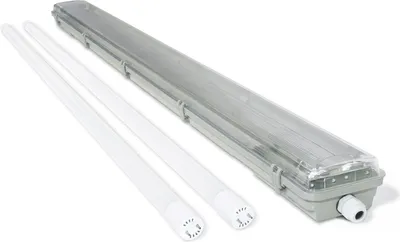Obrázok produktu pre Hermetické LED svetlo 120cm G13 2x18W IP65 + 2 trubice 3600lm GT-HR2X18W12-30
