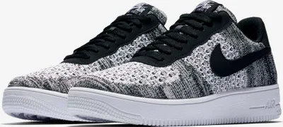 Produktbild von Nike Air Force 1 Flyknit 2.0 "Black Pure Platinum" Schwarz/Grau/Weiß, Größe: 40