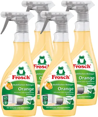 Produktbild von 4x Frosch Orangen Multiflächen-Reiniger Sprühflasche 500 ml