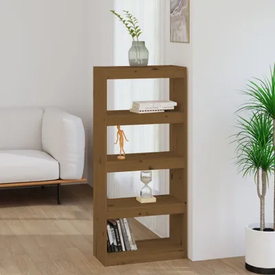 Produktbild von vidaXL Bücherschrank/Raumteiler Honigbraun 60x30x135,5 cm Kiefernholz - Bücherschrank - Bücherschränke - Bücherregal - Aufbewahrungsschrank