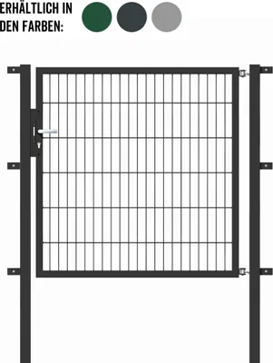 Produktbild von Alberts Einzeltor Flexo mit Zubehör, zum Einbetonieren, anthrazit, Breite 200 cm, Höhe 120 cm