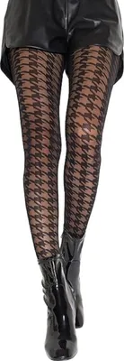 Produktbild von Damen Strumpfhose mit Muster Nero Frauen Hose Socken 20 DEN schwarz S/M
