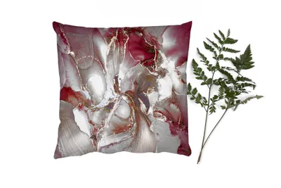 Produktbild von MuchoWow® Zierkissen Sofakissen Wohnzimmer Dekokissen 50x50 cm Gold - Marmor - Lila - Komfort - Sofakissen
