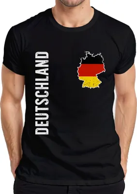Produktbild von Deutschland Flagge Fußballer WM 2026 Weltmeisterschaft Trikot Herren T-Shirt, Schwarz, S