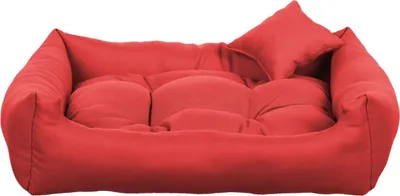 Image de BOHO lit rectangulaire pour chien, rouge - 110 cm x 90 cm