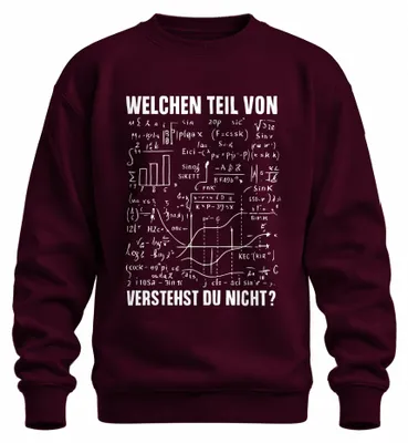 Imagen del producto de ¿Qué parte de las matemáticas no entiendes? Camiseta/sudadera uni, diseño "Nerds", color burdeos, talla M