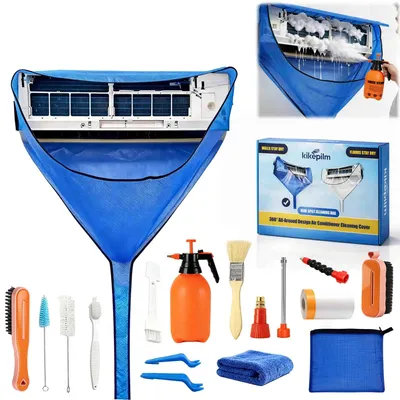 Klimaanlagen-Reinigungsset, Blau, 57-138 cm, 17-teilig