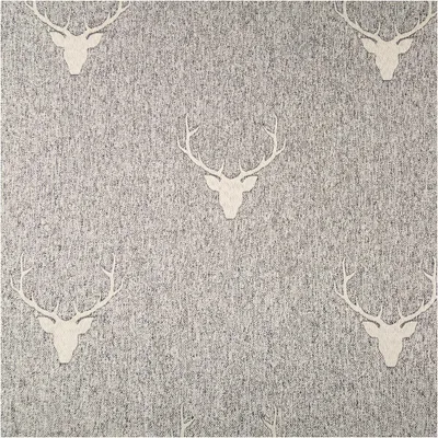 Produktbild von Jacquard Dekostoff Hirschkopf grau beige meliert Meterware