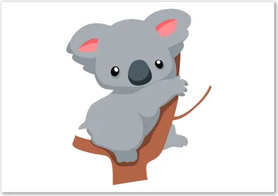 Produktbild von Tulup® Glas-Bild - 100 x 70 - Wandbild aus Glas - Wandkunst - Wandbild hinter gehärtetem Sicherheitsglas - Tiere - Koala Baum - Grau