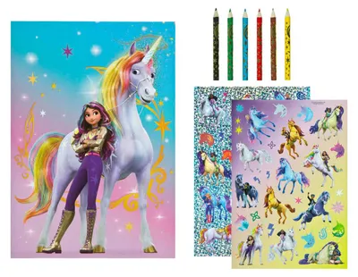 Image de Unicorn Academy Kleurset met Stickers en Potloden