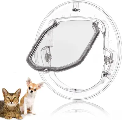 Productafbeelding van Famanu kattenluik voor huisdieren - 4-voudige vergrendeling, transparant, geschikt tot 6 kg