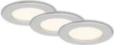 Produktbild von LED Einbauleuchte Ultraflach 3er Set chrom-matt 6W IP44 Ø11,5cm Briloner
