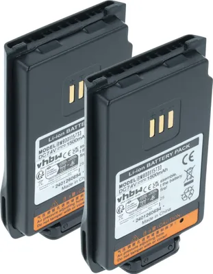 Produktbild von vhbw 2x Akku Ersatz für Hytera BL1504, BL2020-EX, BL2020 für Funkgerät, Walkie Talkie (1500 mAh, 7,4 V, Li-Ion)