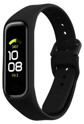 Produktbild von kwmobile Silikon Uhrenarmband für Samsung Galaxy Fit 2 Armband - Ersatzarmband für Fitnesstracker - Wechselarmband Smartwatch - Schwarz