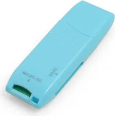 Produktbild von System-S 2 in 1 USB Typ A 3.0 zu Micro SD SDXC SDHC Kartenleser Adapter in blau