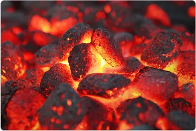 Produktbild von Küchenmatte 100x150 cm Vinylmatte Bodenmatte Dekoration -Grill Feuer Glut
