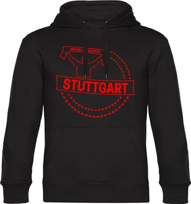 Produktbild von multifanshop Kapuzen Sweatshirt - Stuttgart - Meine Fankurve, schwarz, Größe L