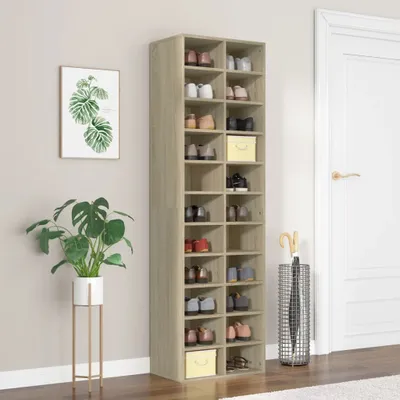 Obrázek produktu pro The Living Store Botník Sonoma dub 54x34x183 cm Materiál na bázi dřeva