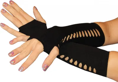 Produktbild von lange schwarze Handschuhe für Damen