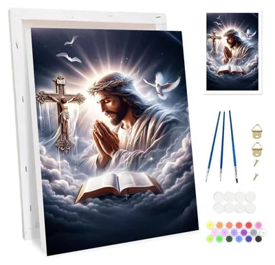 Produktbild von Malen nach Zahlen Set für Erwachsene mit Rahmen, Landschaft, Leinwand Kit, DIY Gemälde, 20x30cm