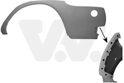 Produktbild von VAN WEZEL Stoßstange Stoßfänger vorne Rechts für FORD KA (RB) Grundiert 1865568