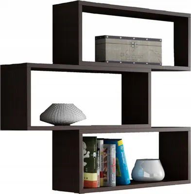 Produktbild von MATKAM ADAM Wandregal in moderner Optik | 3 Regalwürfel, Maße je B/H/T 31 x 65 x 21 cm | Holzstärke 18 mm | In verschiedenen Ausführungen erhältlich | Max. Belastung 20 kg (Wenge)
