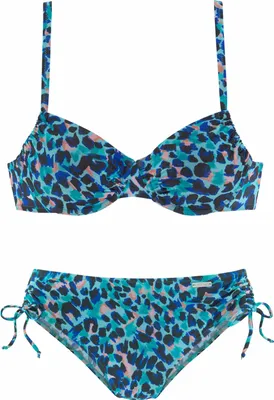 Produktbild von LASCANA Bügel-Bikini türkis-bedruckt Größe 38 Cup C