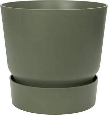 Produktbild von ELHO Greenville 25 runder Blumentopf - Außen - Ø 24,48 x H 23,31 cm - Blattgrün